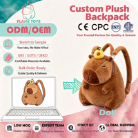 Tas Ransel Beruang Lintas Batas Baru Boneka Kartun Lucu untuk Anak Perempuan Mainan Boneka Super Lembut Hadiah Tas Mainan Hewan Plush Pereda Stres