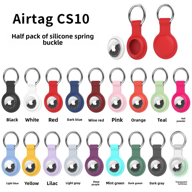 Compatible with Apple AirTag 2 CS10 Model Protective Case Silicone Waterproof for Keychain Made in China