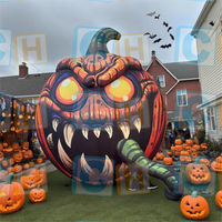 Citrouille Gonflable Géante Publicitaire pour Décoration Extérieure d'Halloween