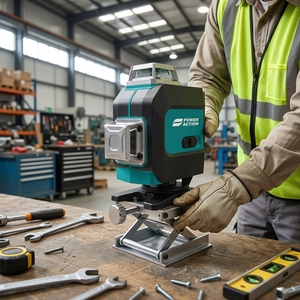 Niveau laser croisé <span class=keywords><strong>auto</strong></span>-<span class=keywords><strong>nivelant</strong></span> 4D 16 lignes à faisceau vert, en aluminium, anti-rayures, haute transmission, pour travaux en hauteur - Product Image 1