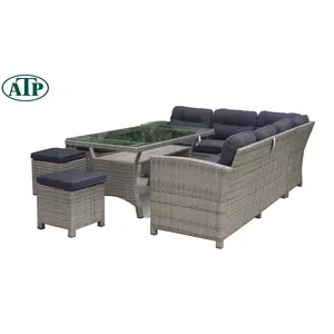 豪華な屋外ガーデンソファテーブルと椅子100% 素材籐/竹ベトナム製