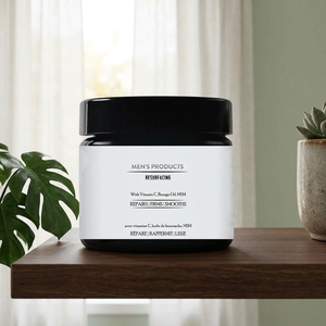 Crème <span class=keywords><strong>Visage</strong></span> Bio Personnalisée au Beurre de Karité et Vitamine C pour Hommes - <span class=keywords><strong>Hydratant</strong></span> Nourrissant, Affinant les Pores, Éclaircissant - Product Image 3