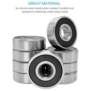 Roulements à billes à gorge profonde en acier chromé miniature 8 mm x 22 mm x 7 mm 608-2RS 100 pièces Double étanchéité en caoutchouc pour meubles - Product Image 5