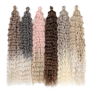 Synthetic Hair Extension Dyed Long Curly High Temperature Fiber Machine Double Weft <b>Braids</b> Latin American Curls - Product Image 1