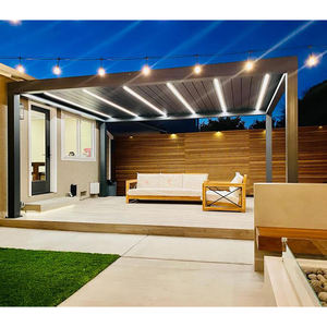 Gazebo motorisé en métal enduit de poudre 3x3 <span class=keywords><strong>4x3</strong></span> 4x4x4 5x3 6x3m Kits de pergola à toit en aluminium avec lumières LED - Product Image 4