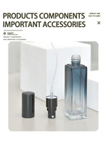 Flacons de parfum carrés personnalisés 5ml 10ml 20ml en verre rechargeables avec atomiseur à fine brume pour décanter le parfum