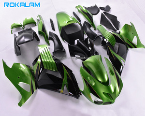 Kit de Carrocería Verde y Negro para <span class=keywords><strong>Kawasaki</strong></span> Ninja ZZR1400 <span class=keywords><strong>ZX</strong></span>-14R 2006 2007 2008 <span class=keywords><strong>2009</strong></span> 2010 2011 ZX14R 06 07 08 09 <span class=keywords><strong>10</strong></span> 11 Pieza de Motocicleta ABS - Product Image 1