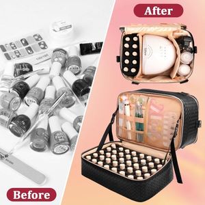 Free Sample Large Travel <b>Makeup</b> Bag Organizer 4 <b>Case</b> Set Cosmetic Toiletries Skin Care Jewelry Storage Shoulder Bag - Product Image 6