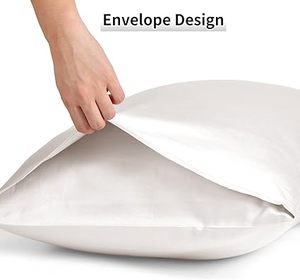 100% 纯棉编织环保枕套 2 件套 300 股密度 超柔软透气 信封式封口 - Product Image 2