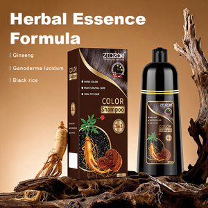 MOKERU Shampoo Colorante per <span class=keywords><strong>Capelli</strong></span> al Ginseng, <span class=keywords><strong>Tinta</strong></span> Permanente Senza Ammoniaca con Estratti Naturali, Copertura dei <span class=keywords><strong>Capelli</strong></span> Grigi, Nutriente, 500ml - Product Image 3