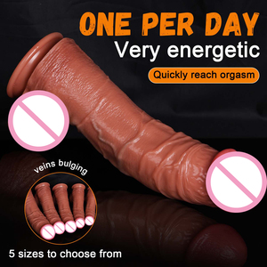 Dildo Realistico Gigante a Doppio Strato in Silicone per Punto G e Gioco Anale con Ventosa Giocattoli Sessuali per Donne - Product Image 6
