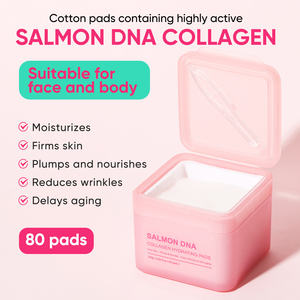 OEM IREV Tampons de coton hydratants au collagène de saumon, 80 pièces, pour la stabilisation de la peau et le nettoyage quotidien des pores après le démaquillage - Product Image 6