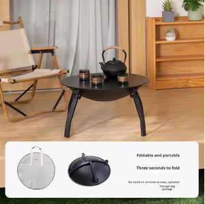 Set Completo per <span class=keywords><strong>Barbecue</strong></span> a <span class=keywords><strong>Legna</strong></span> e <span class=keywords><strong>Carbone</strong></span> da Interno ed Esterno con Fornello per Tè e Griglia per Cortile Invernale - Product Image 5