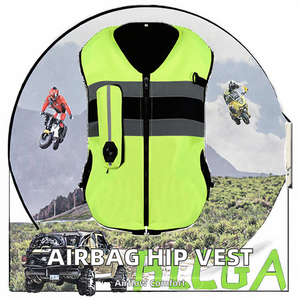 Gilet de protection Maxler durable avec airbag pour les hanches, sans manches, pour l'aventure tout-terrain, bandes réfléchissantes, respirant, pour moto - Product Image 2