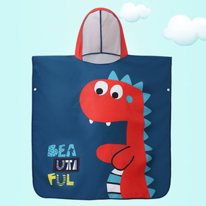 Serviette de poncho de plage de luxe pour enfants imprimée sur mesure à capuche <span class=keywords><strong>en</strong></span> microfibre douce à séchage rapide et antimicrobienne pour les enfants - Product Image 2