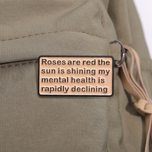 Lustige Psychische Gesundheit Zitate Emaille-Anstecknadeln Soziale Angst Broschen Dekorative Rucksack-Anstecker Schmuck Geschenk Großhandel - Product Image 3