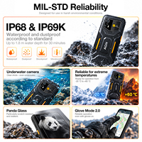 Smartphone robuste AGM Android 16 6 Go 128 Go 6,56 pouces HD+ 50 MP 5000 mAh IP68 IP69K Étanche NFC Double SIM 4G Téléphone mobile