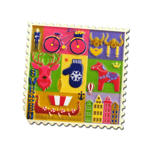 Imán de Resina Sueco de Diseño Personalizado de Fábrica, Recuerdo de Estocolmo, <span class=keywords><strong>Suecia</strong></span>, Imán para Refrigerador - Product Image 5