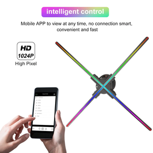 <span class=keywords><strong>Projecteur</strong></span> <span class=keywords><strong>holographique</strong></span> vidéo sur pied 3D de 100 cm, ventilateur <span class=keywords><strong>holographique</strong></span> 3D LED de grande taille pour <span class=keywords><strong>Halloween</strong></span>, boutique, bar - Product Image 4