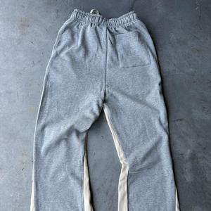 <span class=keywords><strong>Pantalon</strong></span> <span class=keywords><strong>de</strong></span> <span class=keywords><strong>jogging</strong></span> <span class=keywords><strong>blanc</strong></span> et gris personnalisé pour hommes 100% coton éponge tenue High Street Flare <span class=keywords><strong>pantalon</strong></span> à jambes larges pantalons <span class=keywords><strong>de</strong></span> survêtement à impression bouffante - Product Image 5
