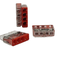 Connecteur de raccordement 2773-404 en stock, neuf, d'origine allemande, 4 conducteurs, boîtier transparent, couvercle rouge 2773 404