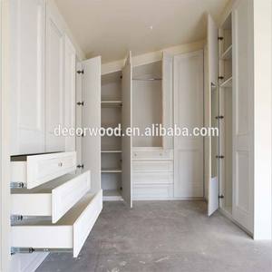 Französische benutzer definierte gute Qualität weiß Massivholz Schlafzimmer Kleider schrank profession ellen Schrank für Wohnung - Product Image 1