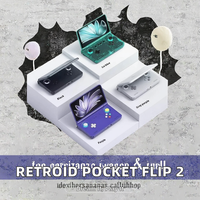 Console de jeu Retroid Pocket Flip 2 - Appareil portable Android rétro open-source avec écran OLED de 5,5 pouces, Wi-Fi et 10 000 jeux intégrés