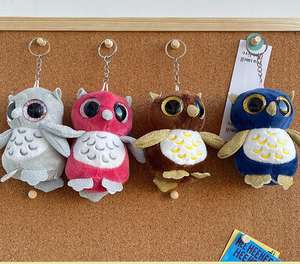 Lote al por mayor de llaveros de peluche de búho, mini <span class=keywords><strong>animales</strong></span> de peluche, lindos juguetes de peluche de búho para mochilas, regalos, artículos promocionales y regalos corporativos - Product Image 1