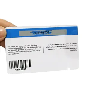 CR80 85.5*54 millimetri Stampato Regalo di Affari Carta Su Misura di Plastica In PVC Gratta e vinci