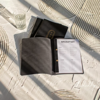 Cartes de menu imperméables personnalisées Couverture de menu alimentaire en Offre Spéciale Porte-menu en cuir PU pour bar hôtel