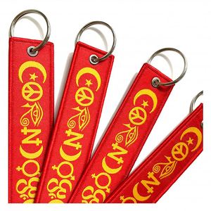 Porte-clés personnalisé en tissu brodé avec impression double face pour voiture - Product Image 4