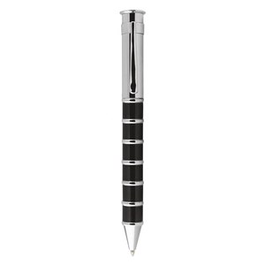 Bolígrafo Novedoso Negro y Cromado con Anillos, Logotipo Personalizado, Anchos de Escritura de 0.5mm y 1.0mm, Tipo de Cuerpo de Bolígrafo - Product Image 3