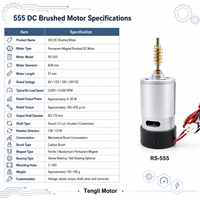Moteur DC à aimant permanent 555 innovant et silencieux à couple élevé pour stores de fenêtre connectés avec suivi précis et encodeur