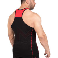 Kaos singlet katun custom logo grosir, baju olahraga tanpa lengan, pakaian fitness, tank top gym pria