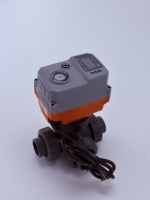 Vanne à boisseau sphérique électrique intelligente 3 voies en PVC DN15-DN50 pour le contrôle de l'eau OEM