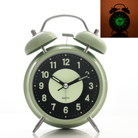 Super fort Métal Sonnerie Étudiant Enfants Réveil Réveil Chambre Chevet Pendule Horloge Européenne Réveil Lumineux