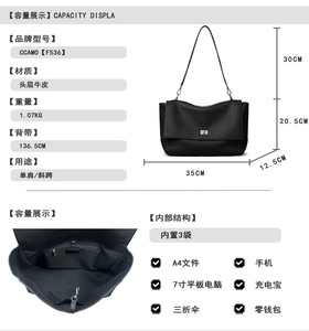 New High Quality Women Messenger Bags for Women Genuine Leather Handbags Crossbody Bags Ladies Shoulder Bags <b>Tote</b> Top-handle - Product Image 2