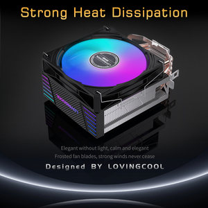 Refroidisseur CPU LOVINGCOOL 120 mm pour les constructeurs de systèmes, 4 caloducs, empilement de dissipateurs fins, éclairage RVB, compatible, réduction de prix en gros - Product Image 6