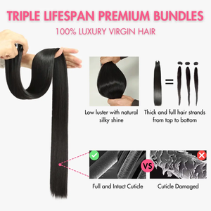 Damla Nakliye Premium İşlenmemiş Düz Çift Atkı %100 İşlenmemiş Kütikül Hizalı Vietnam İnsan Saçı Demetleri Salon Saç Tedarikçisi - Product Image 5