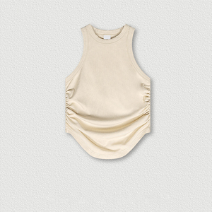 235Gsm Vintage lavado mujer Crop gráfico <span class=keywords><strong>sin</strong></span> <span class=keywords><strong>mangas</strong></span> Y2K <span class=keywords><strong>camiseta</strong></span> mujer venta al por mayor alta calidad - Product Image 5