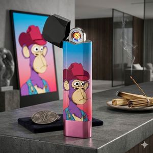 Long-lasting Tornado Model Slim Metal USB 15K <b>Lighter</b> Electronic Rechargeable <b>Windproof</b> Flameless Gadget with Fast Charging - Product Image 6