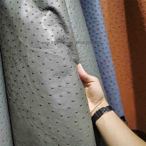 Scarti e ritagli in vera <span class=keywords><strong>pelle</strong></span> di struzzo resti rifiuti zero orig - Product Image 6