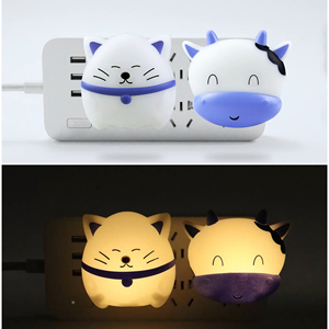 2024 lampu malam LED indah lucu dengan cahaya lembut di kelinci kucing Koala ternak desain kartun untuk kamar anak-anak atau ruang cuci <span class=keywords><strong>PL</strong></span> - Product Image 1