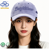Gorras de Béisbol de Tela de Pana con Bordado 3D, Certificación BSCI y GRS, 300 Piezas al por Mayor, Fábrica con 30 Años de Experiencia, OEM, Entrega Rápida