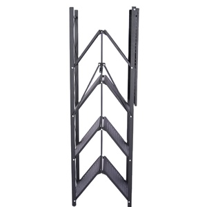 Étagère à livres sur pied personnalisée, en métal noir avec revêtement en poudre, pour la maison, la cuisine, 5 niveaux, étagères <span class=keywords><strong>de</strong></span> rangement pliables - Product Image 2