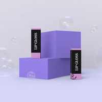 Emballage personnalisé pour gloss à lèvres avec logo, boîtes magnétiques noires mates, capacité de 6 gloss à lèvres