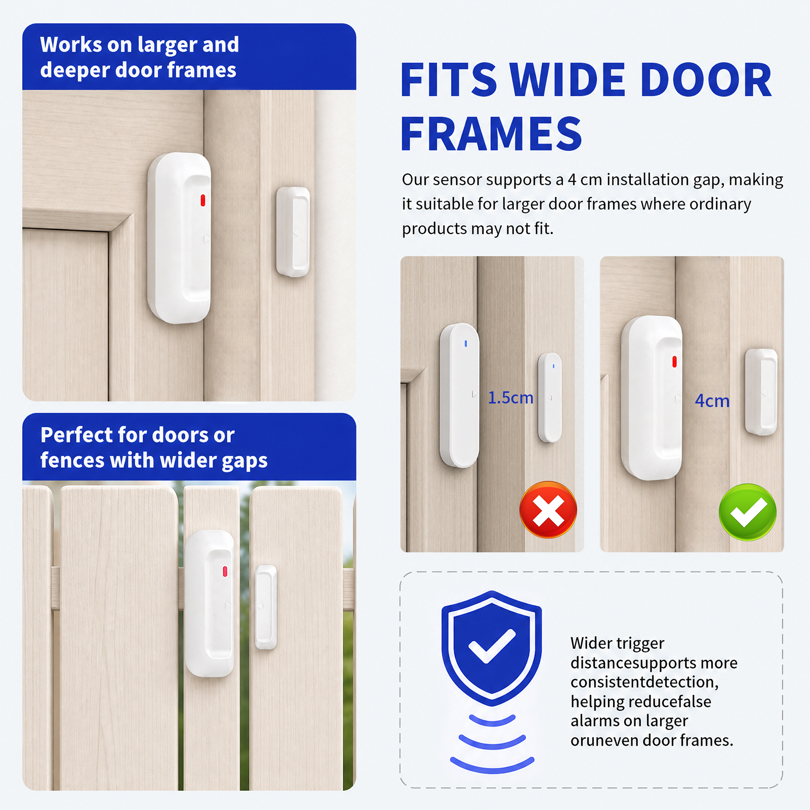 Daytech Wireless Door Sensor with Receiver IP55 Waterproof 150m Long Range Door Open Alarm Chime for Home Security · image 5