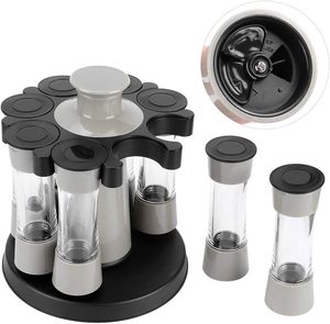 6pcs Stainless Steel & Glass Seasoning <b>Jars</b> with Base Modern <b>Spice</b> Keeping Storage Set for Home Restaurant & Camping - Product Image 5