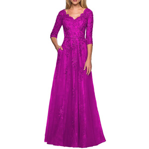 Evening Gown Long A-Line Chiffon Sweetheart Neck Empire Waist Floral Print <b>Sequins</b> For Brides Parties Hostess Banquet Attire - Product Image 2