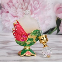 Botol Attar Mewah Isi Ulang Minyak Esensial Botol Parfum Logam Capung Batu Paten Arab Dubai 15Ml #15307